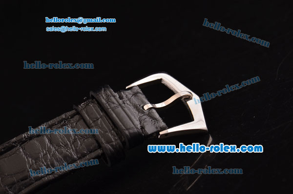 Patek Philippe Calatrava Swiss ETA 2836 Automatic Steel Case with Alligator Strap and White Dial - Click Image to Close